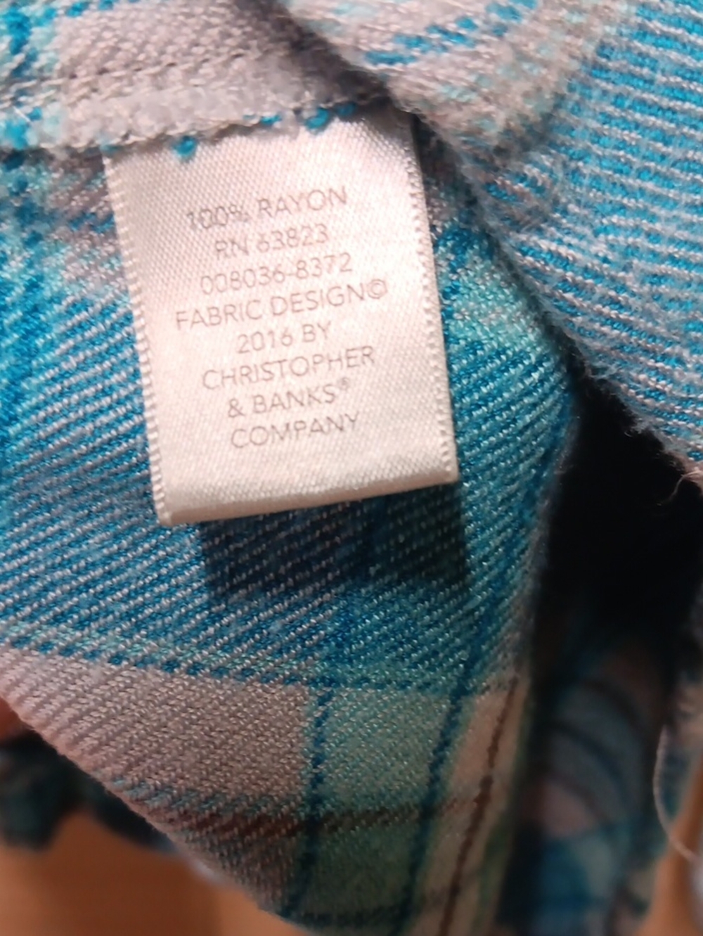 CJ Banks Plaid button-up shirt EUC - Picture 3 of 6
